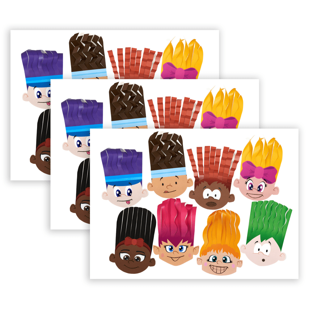 Roylco Scissor Skills Hair Cut Paper, 32 Per