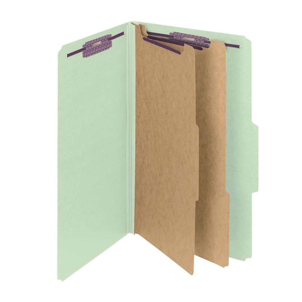Smead® Pressboard Classification Folder With SafeSHIELD Fastener,