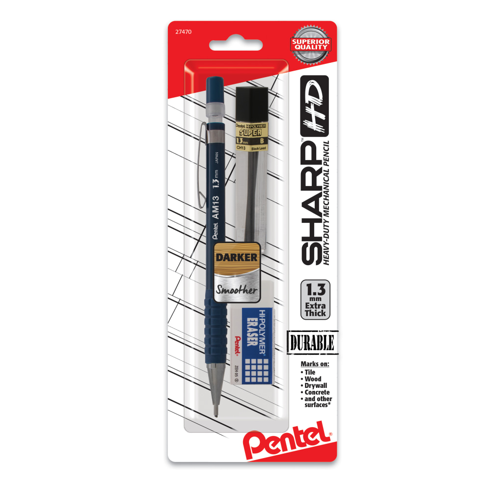 Pentel® Sharp® Mechanical Pencil Combo, 1.3mm, HB Lead,