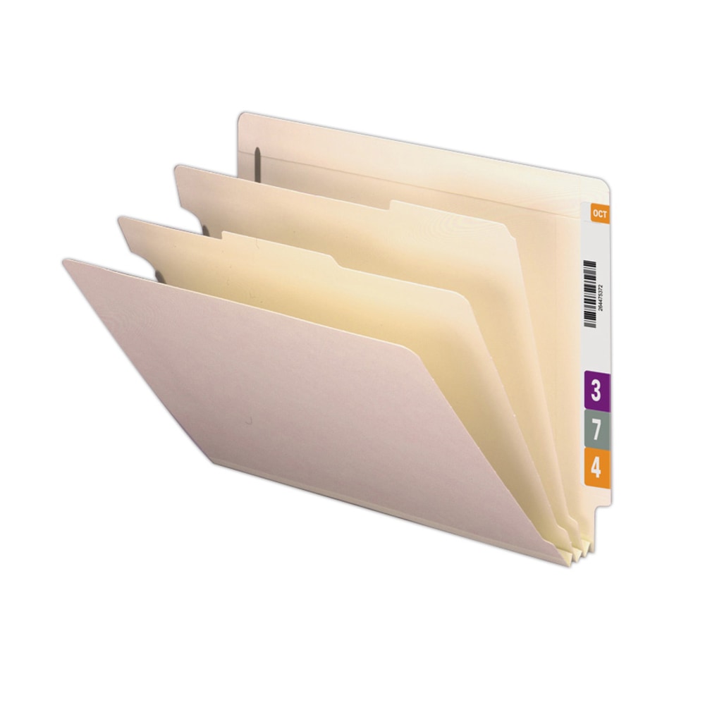 Smead® End-Tab Classification Folders With Dividers, Letter Size,