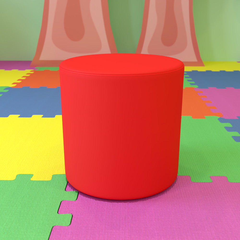 Flash Furniture Soft Seating Collaborative Circle, 18", Red