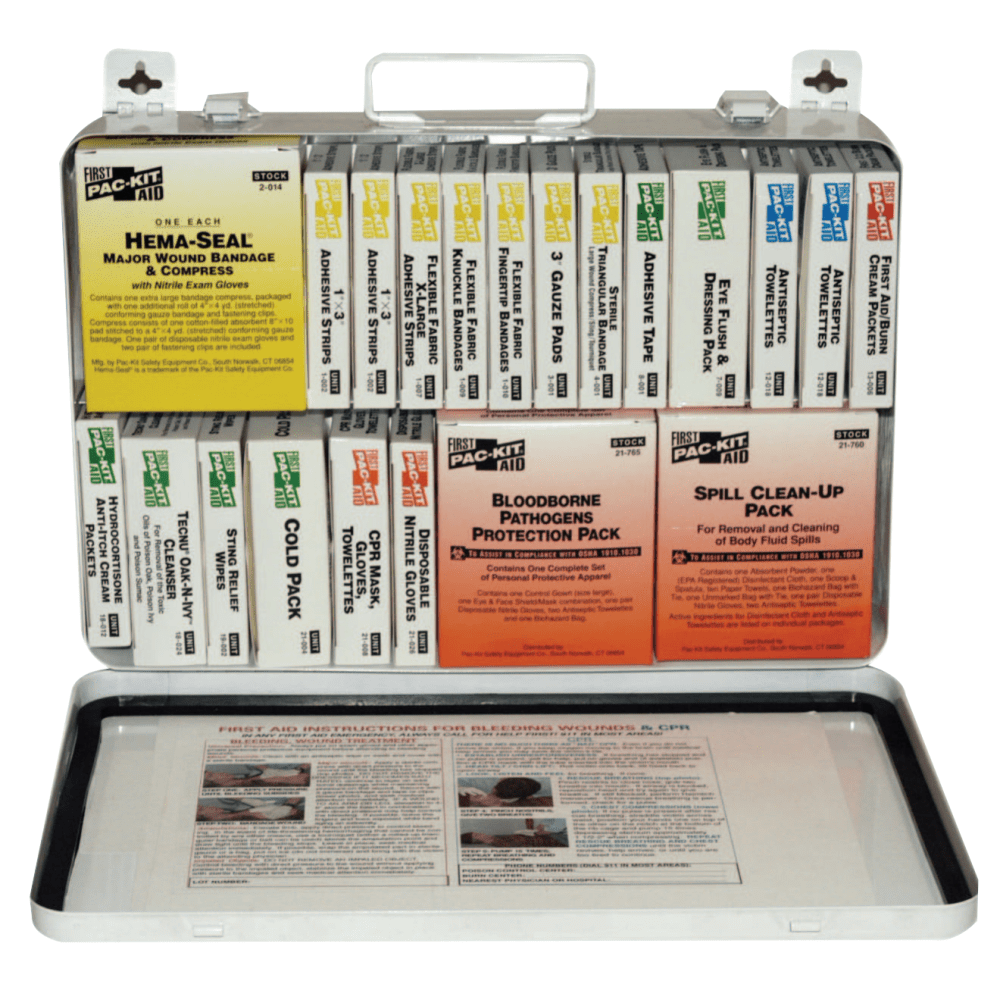 36 Unit Steel First Aid Kits, Weatherproof Steel,