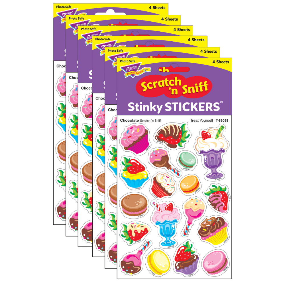 Trend Stinky Stickers, Treat Yourself/Chocolate, 72 Stickers Per