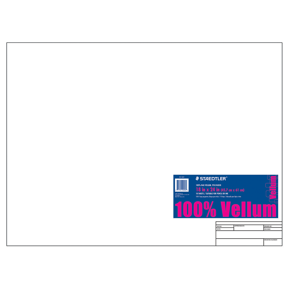 Staedtler® Vellum Paper With Title Block & Border,