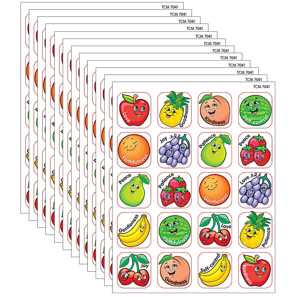 Teacher Created Resources Stickers, Fruit Of the Spirit,