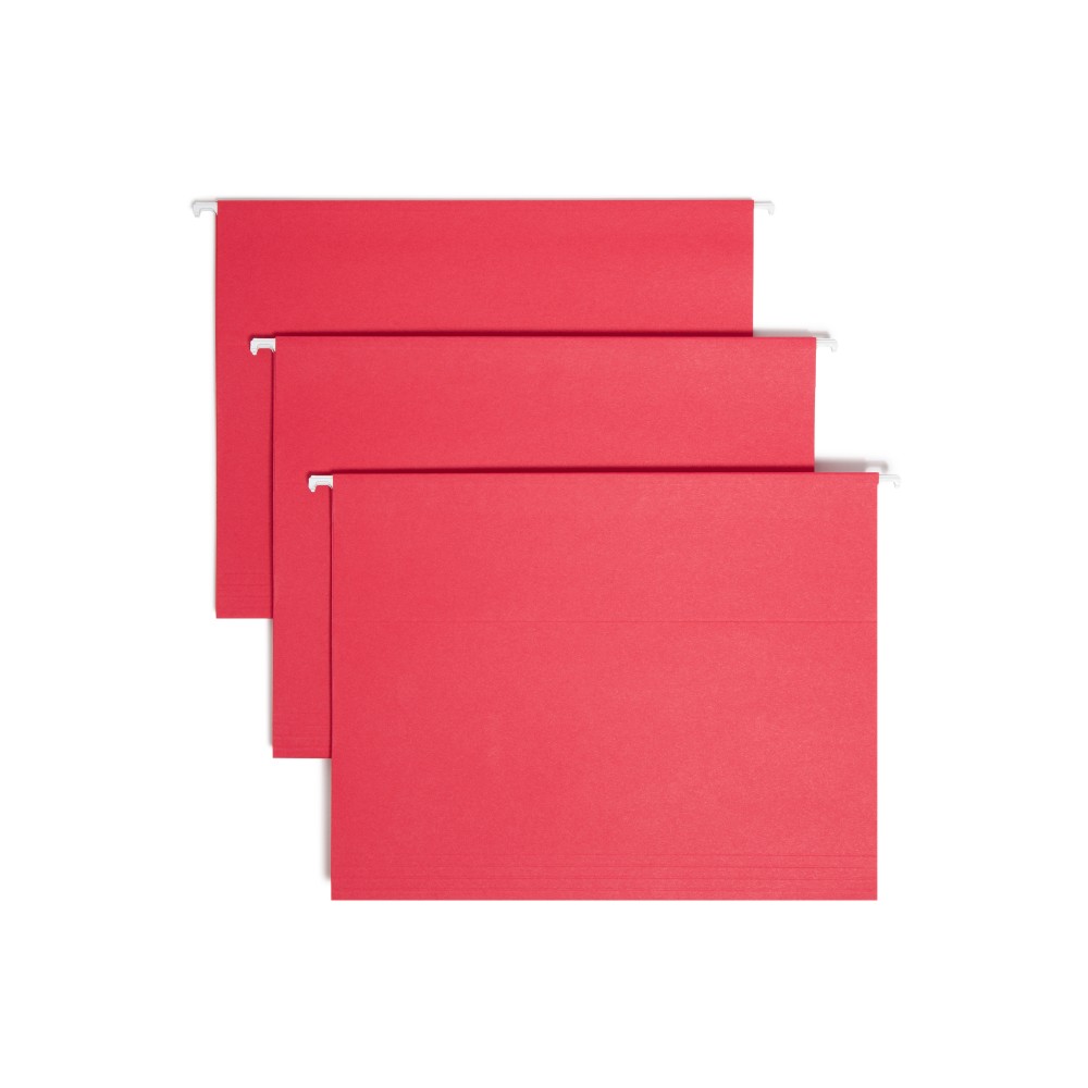 Smead® Hanging File Folders, Letter Size, Red, Box