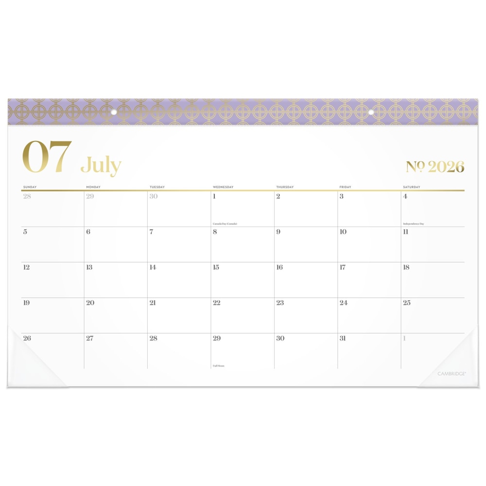 Mead Cambridge® WorkStyle® Academic 2026-2027 Monthly Desk Pad