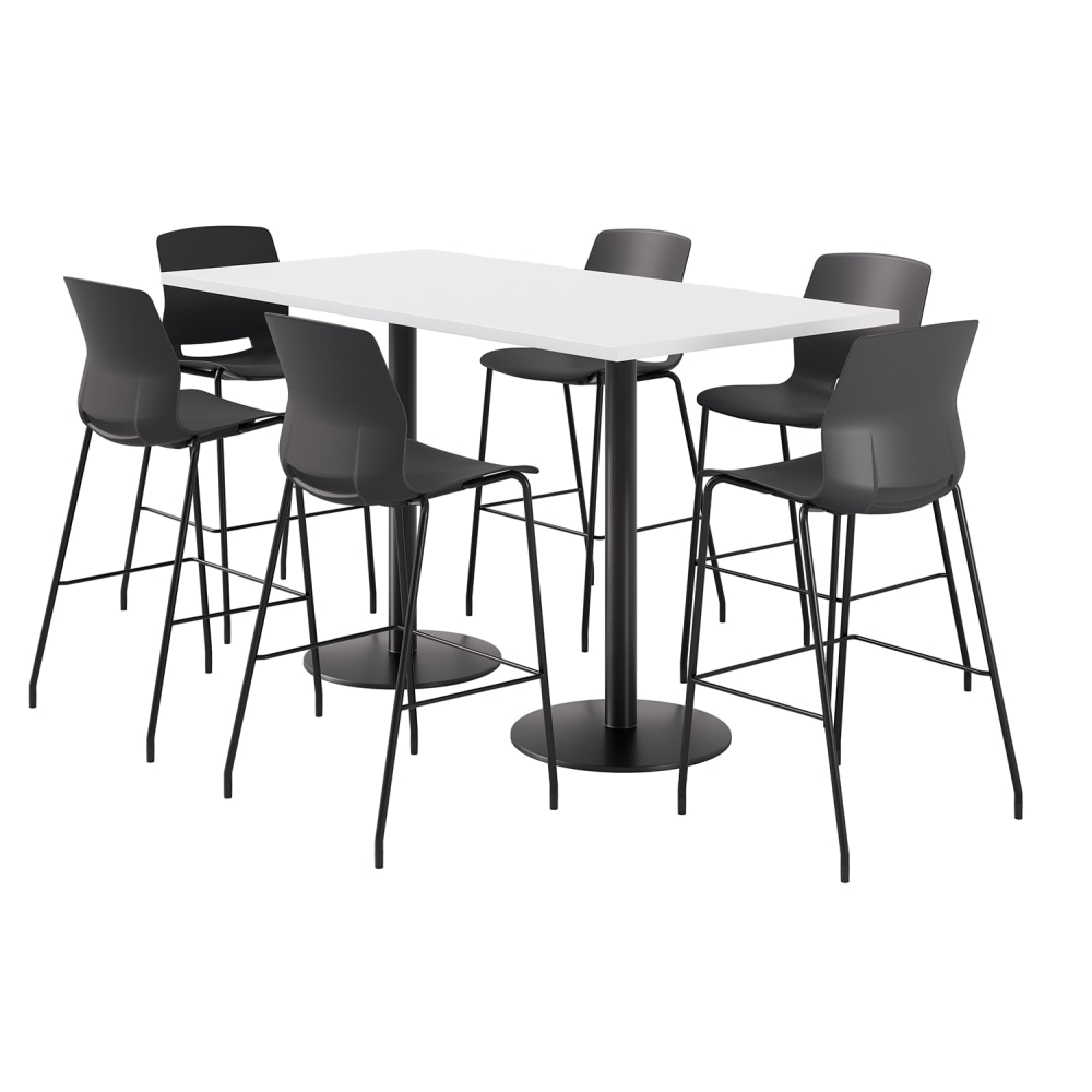 KFI Studios Proof Bistro Rectangle Pedestal Table With