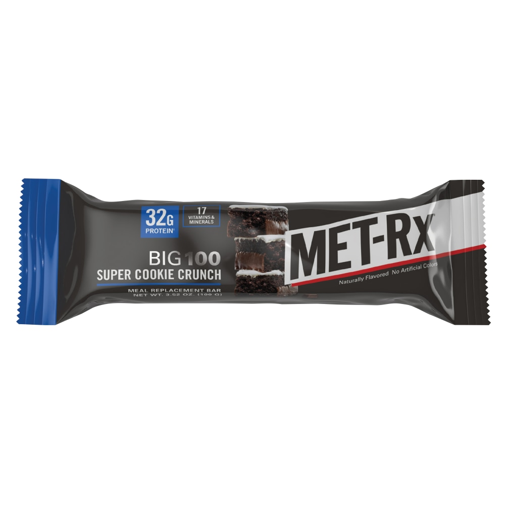 MET-Rx BIG 100 Super Cookie Crunch Protein Bars,