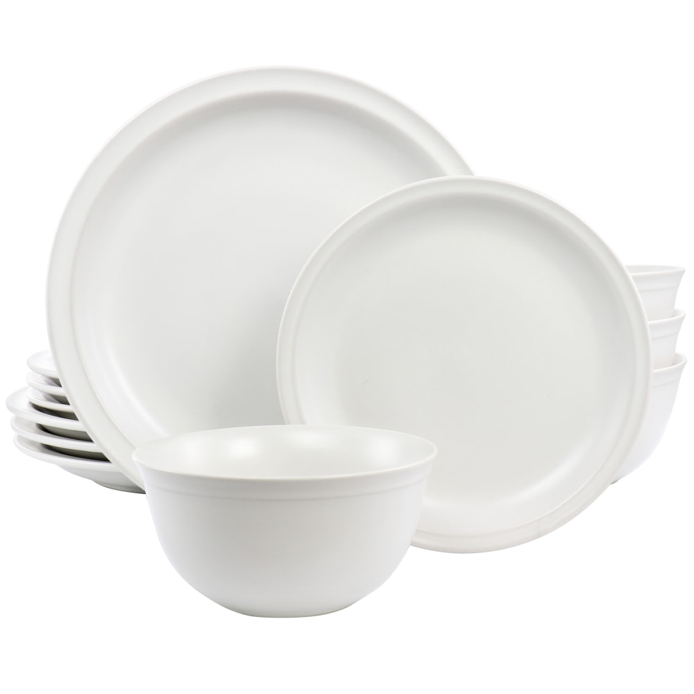 Gibson Home Siam 12-Piece Round Stoneware Dinnerware Set,