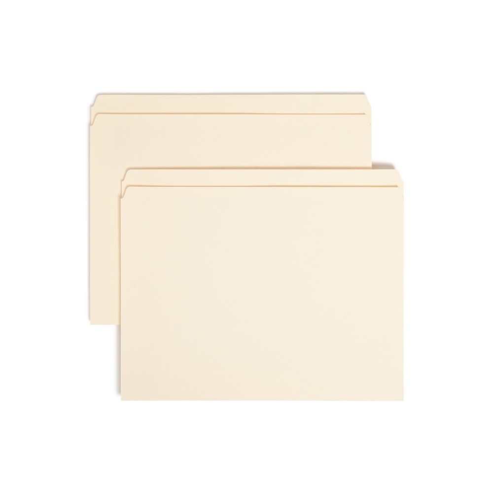 Smead® File Folders, Letter Size, Straight Cut, Manila,