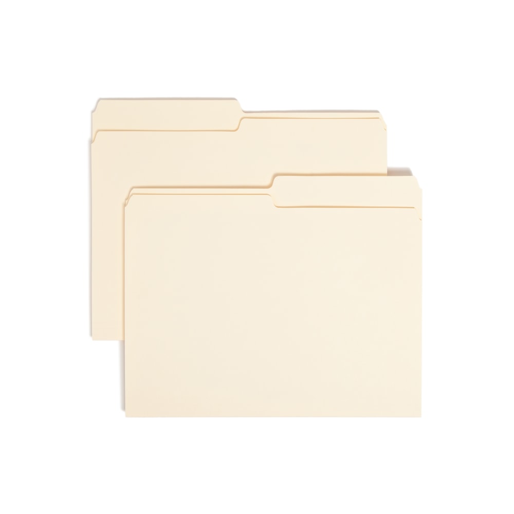 Smead® Manila File Folders, Letter Size, 1/2 Cut,