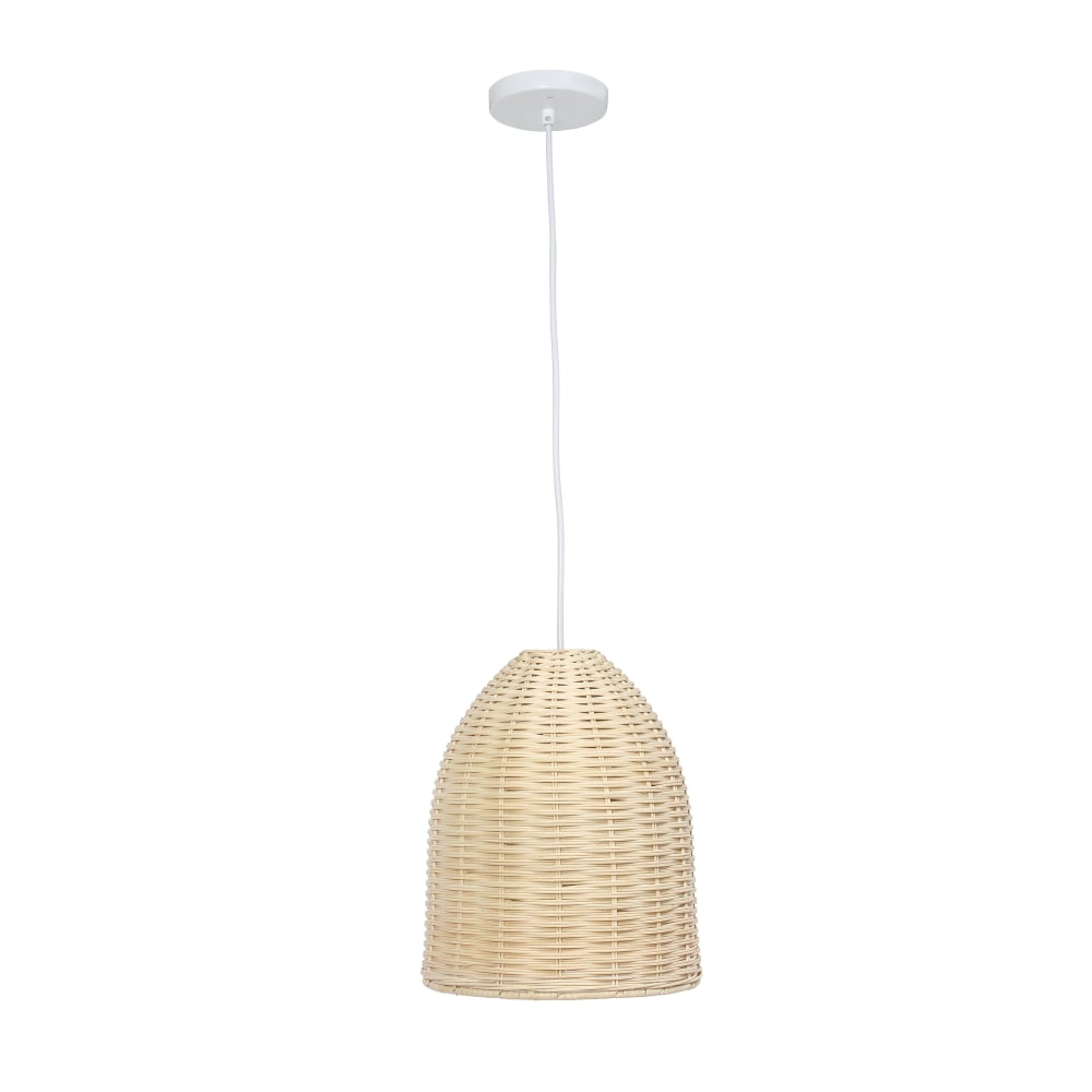 Elegant Designs Elongated Coastal Dome Pendant, 10"W,