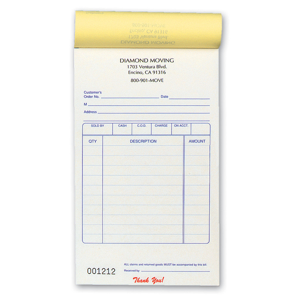 Custom Pre-Formatted 2-Part Business Forms, Multi-Purpose Sales