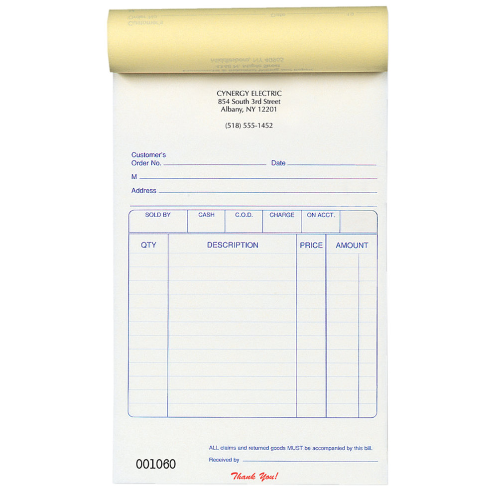 Custom Pre-Formatted 3-Part Business Forms, Multi-Purpose Sales