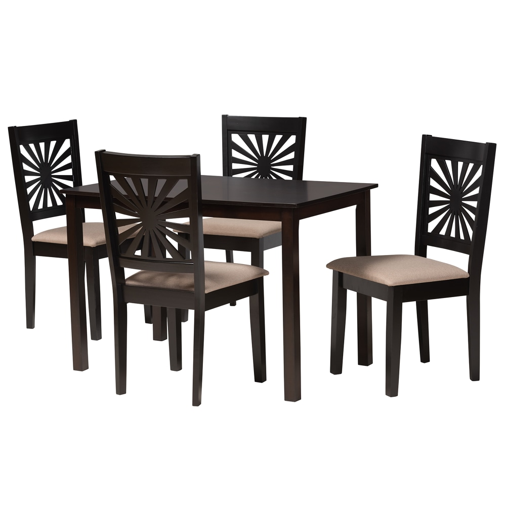 Baxton Studio Olympia Modern 5-Piece Dining Set, 29-3/16”H