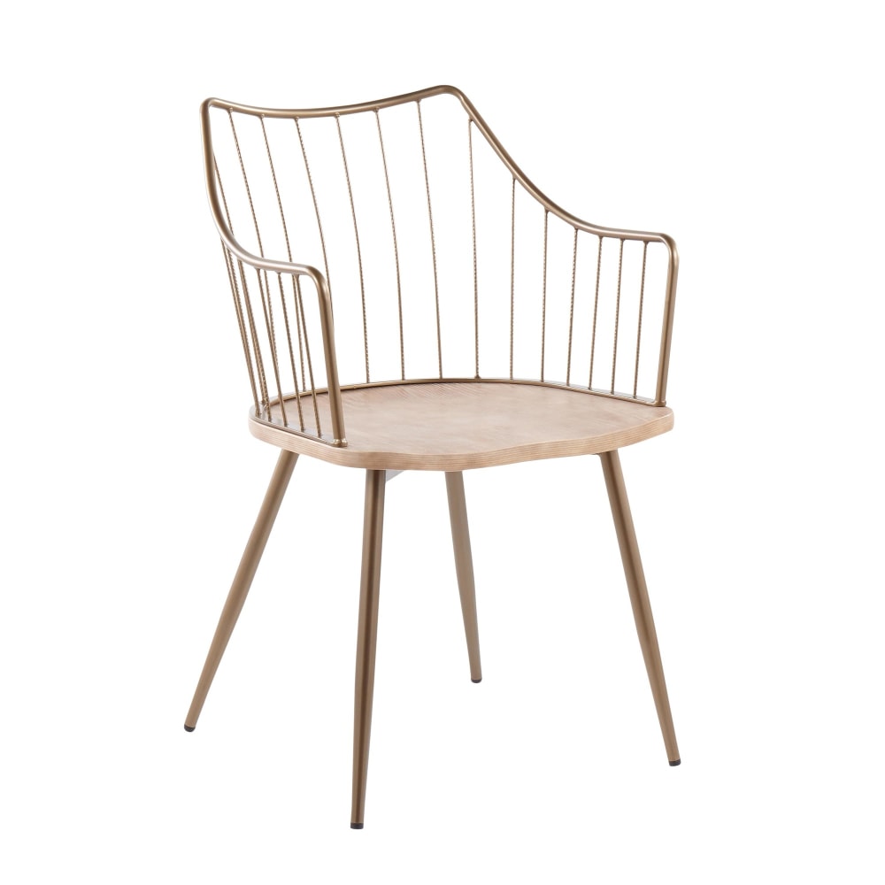 LumiSource Winston Chair, Antique Copper/White Washed