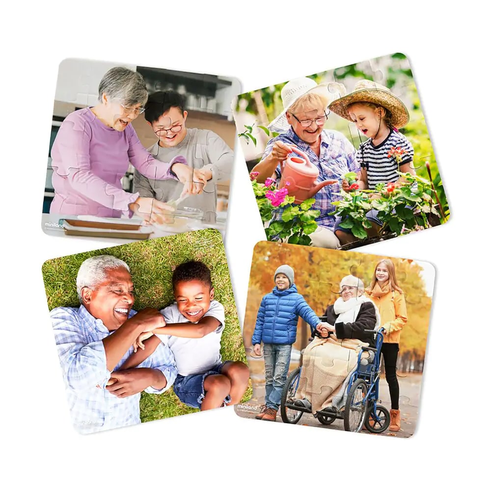 Miniland Grandparents Puzzles, Set Of 4