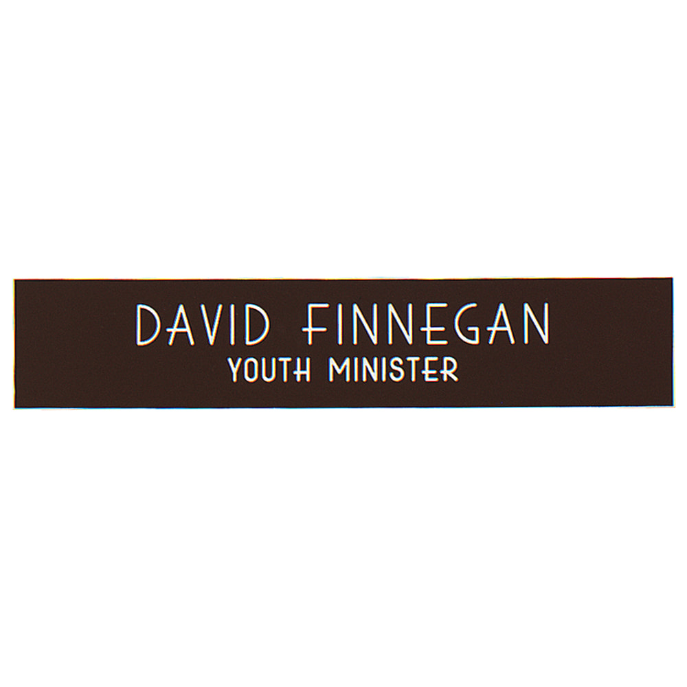 Custom Plastic Engraved Wall Sign, 2" x 10"