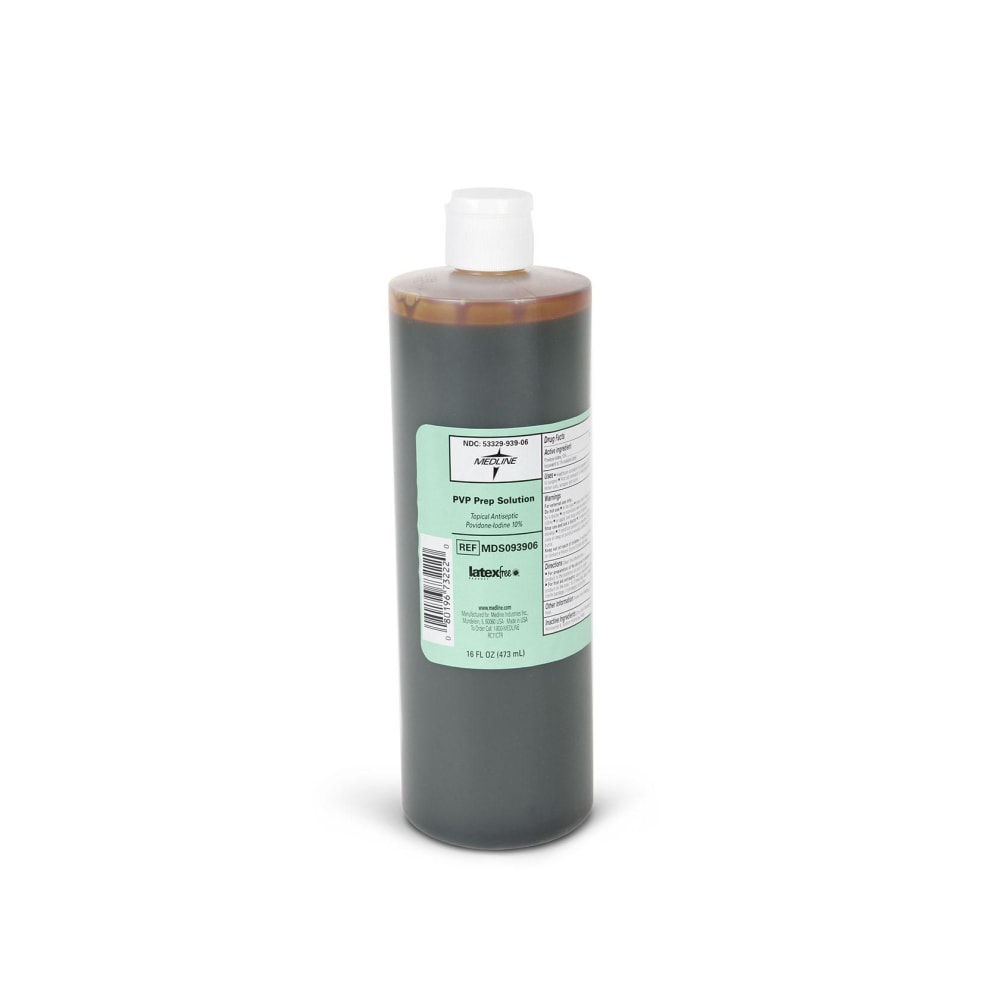 Medline Povidone Iodine Prep Solutions, 16 Oz, Pack