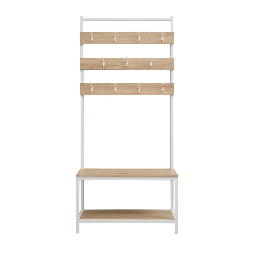 Linon Holway Hall Tree, 69”H x 31-1/2”W x