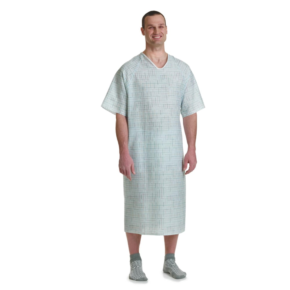 Medline Angle Back And Tie-Side Print Gowns, Spectrum