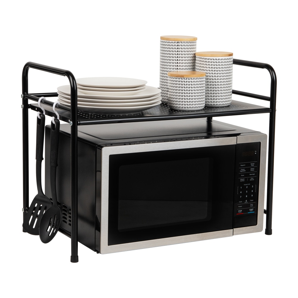 Mind Reader Kitchen Storage Metal Microwave Stand Shelf