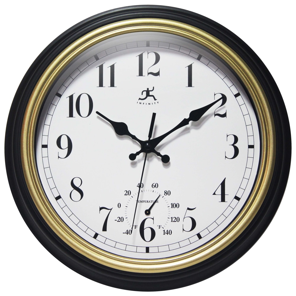 Infinity Instruments Classic Indoor/Outdoor Wall Clock With