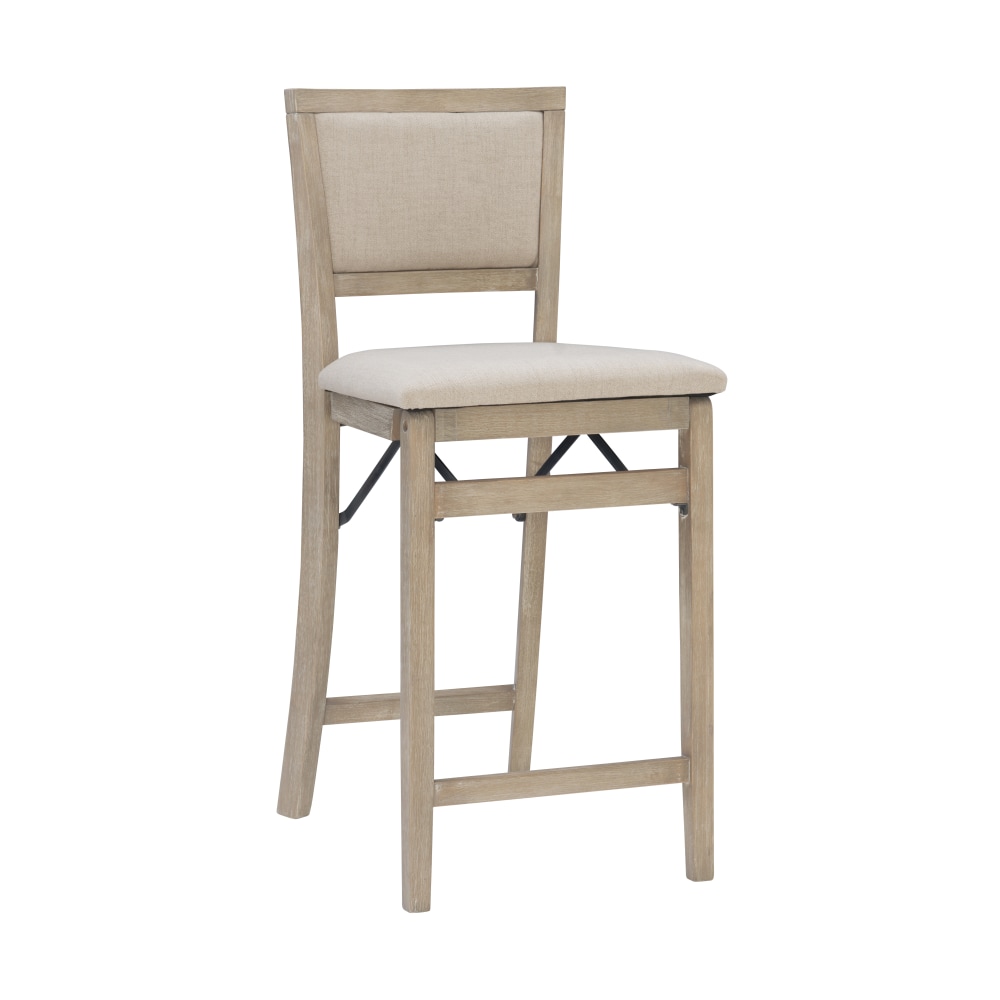 Linon Baker Pad Back Folding Counter Stool, Gray