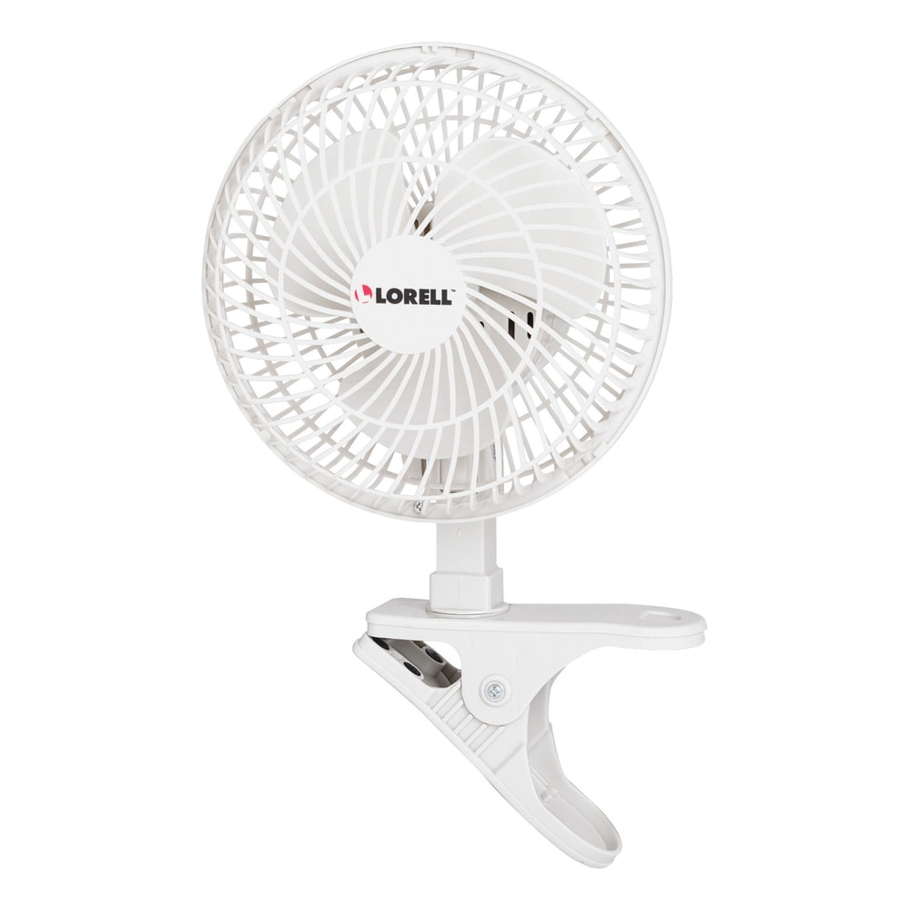 Lorell® 6" Personal Clip-On Fan, Light Gray