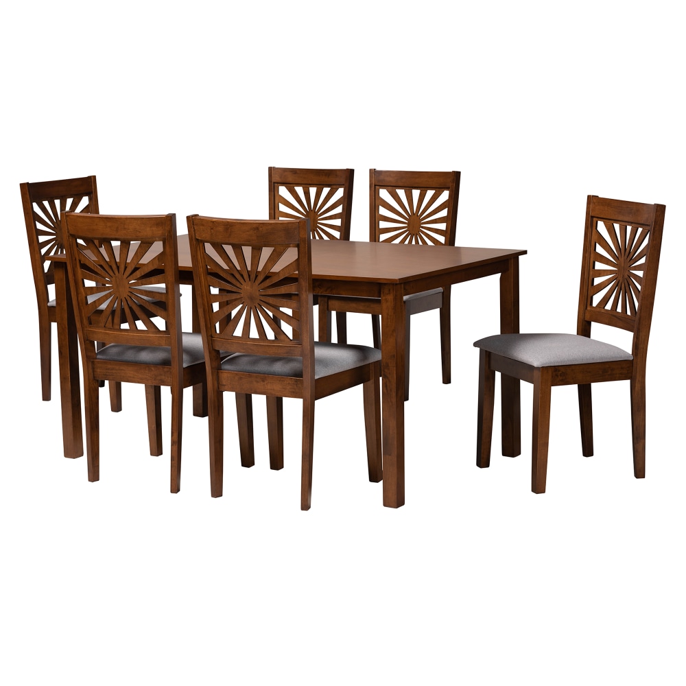 Baxton Studio Olympia Modern 7-Piece Dining Set, 29-3/16”H