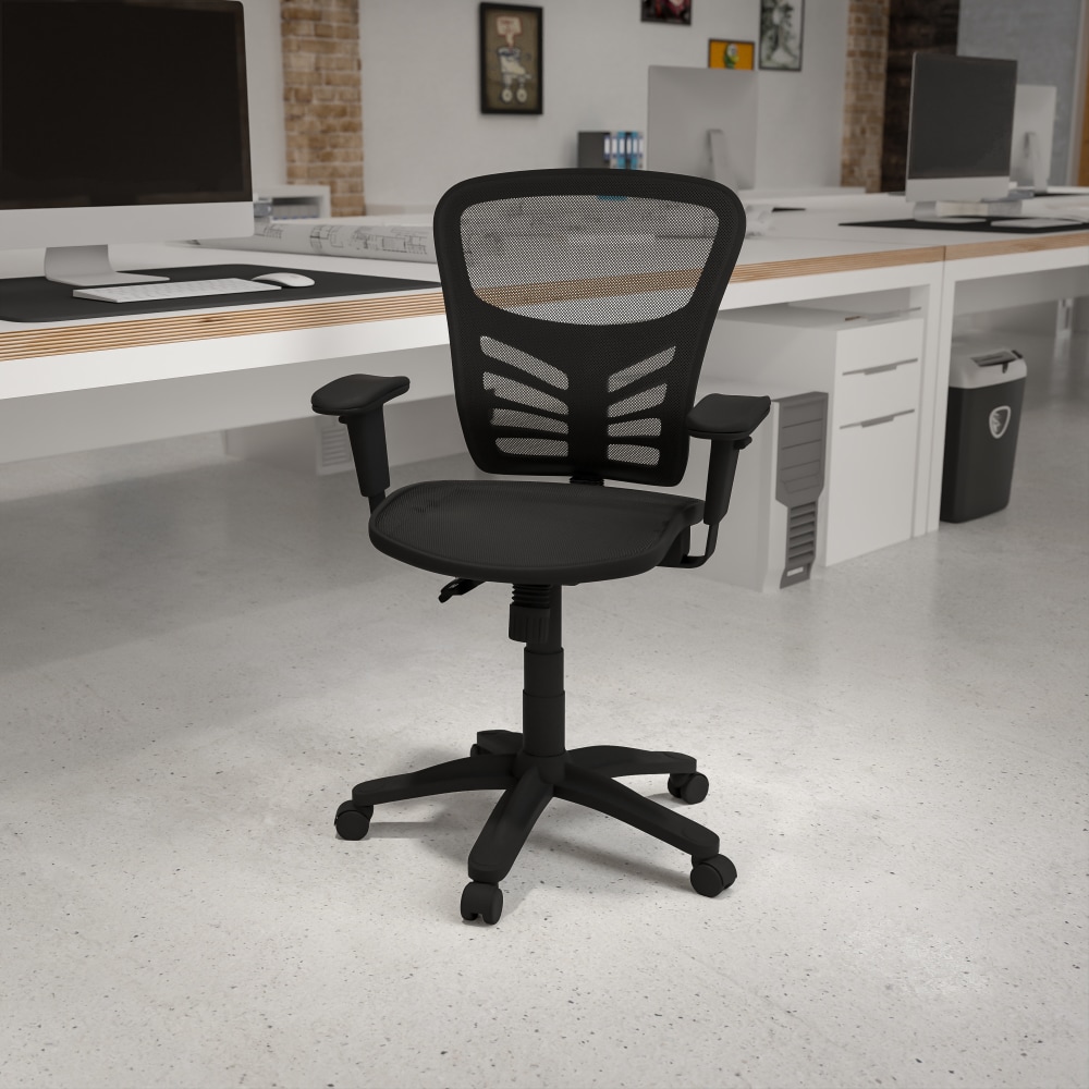 Flash Furniture Ergonomic Mesh Mid-Back Multi-Function Office