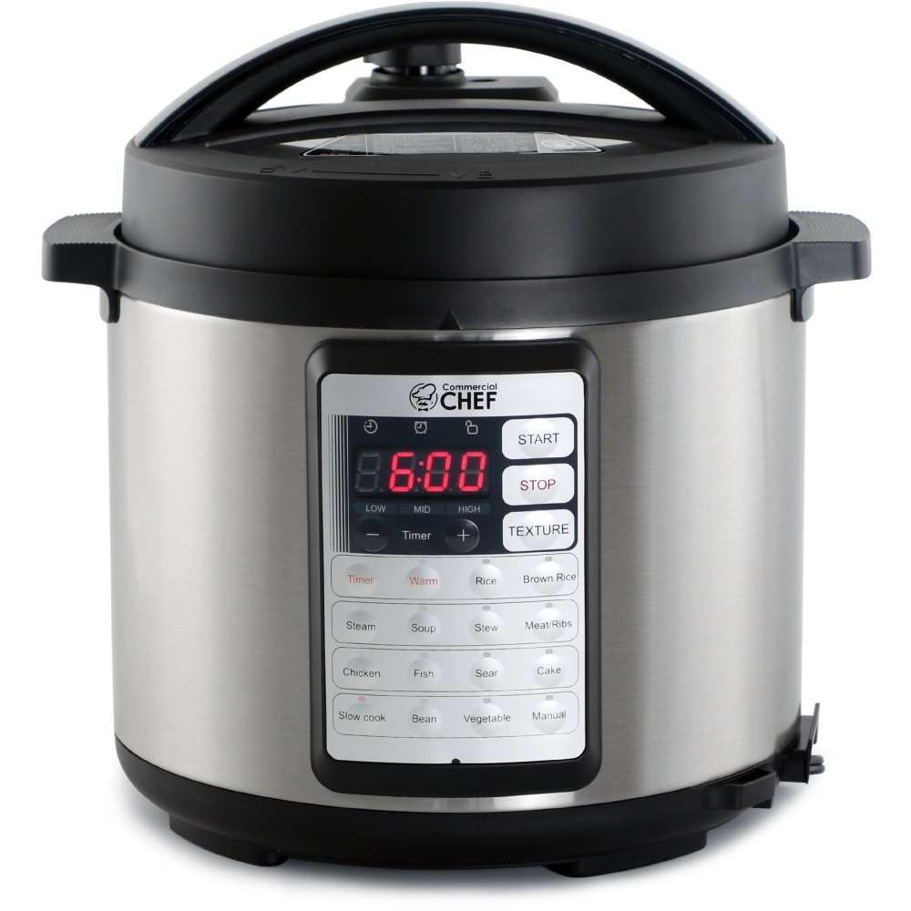 Commercial Chef 13-in-1 Electric Pressure Cooker, 6.3-Quart,