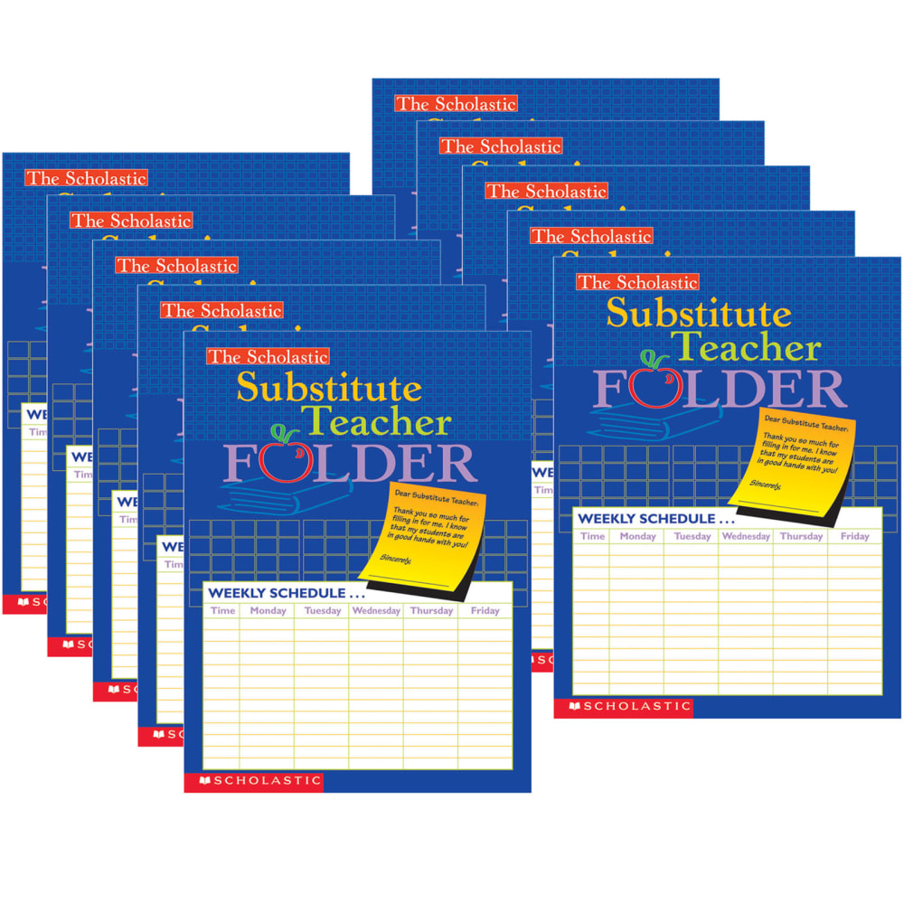 Scholastic Teacher Resources Substitute Teacher Folders,