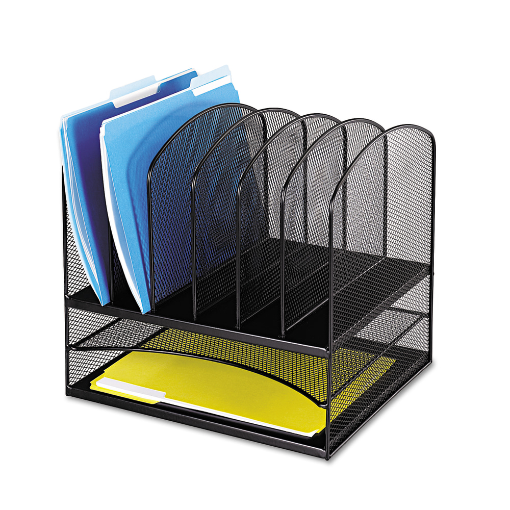 Safco® Onyx Mesh Desk Organizer, 13"H x 13