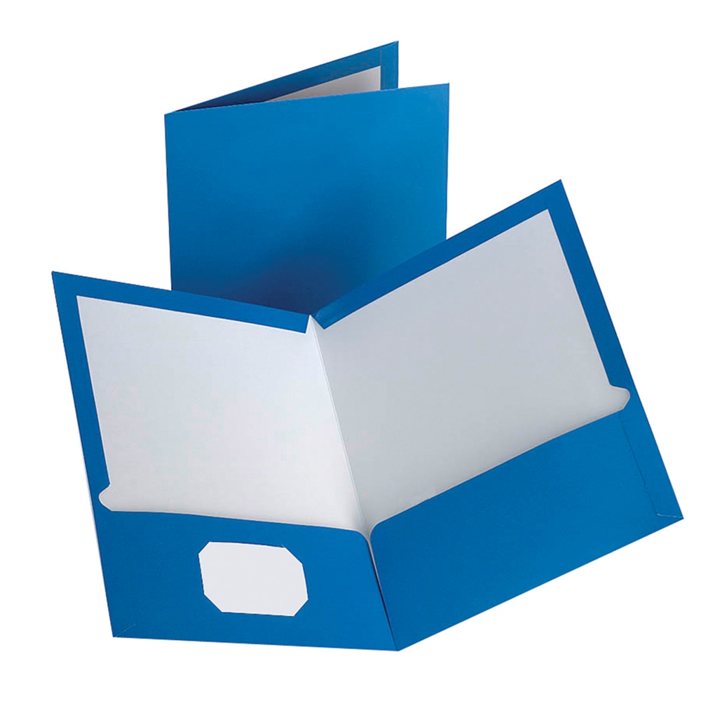 Oxford™ Laminated Twin-Pocket Portfolios, 8 1/2" x 11",