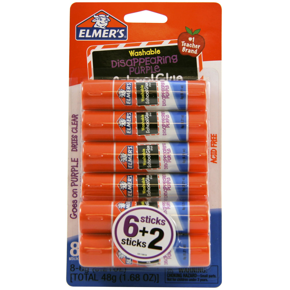 Elmer&#x27;s® Washable Disappearing Purple School Glue Sticks,