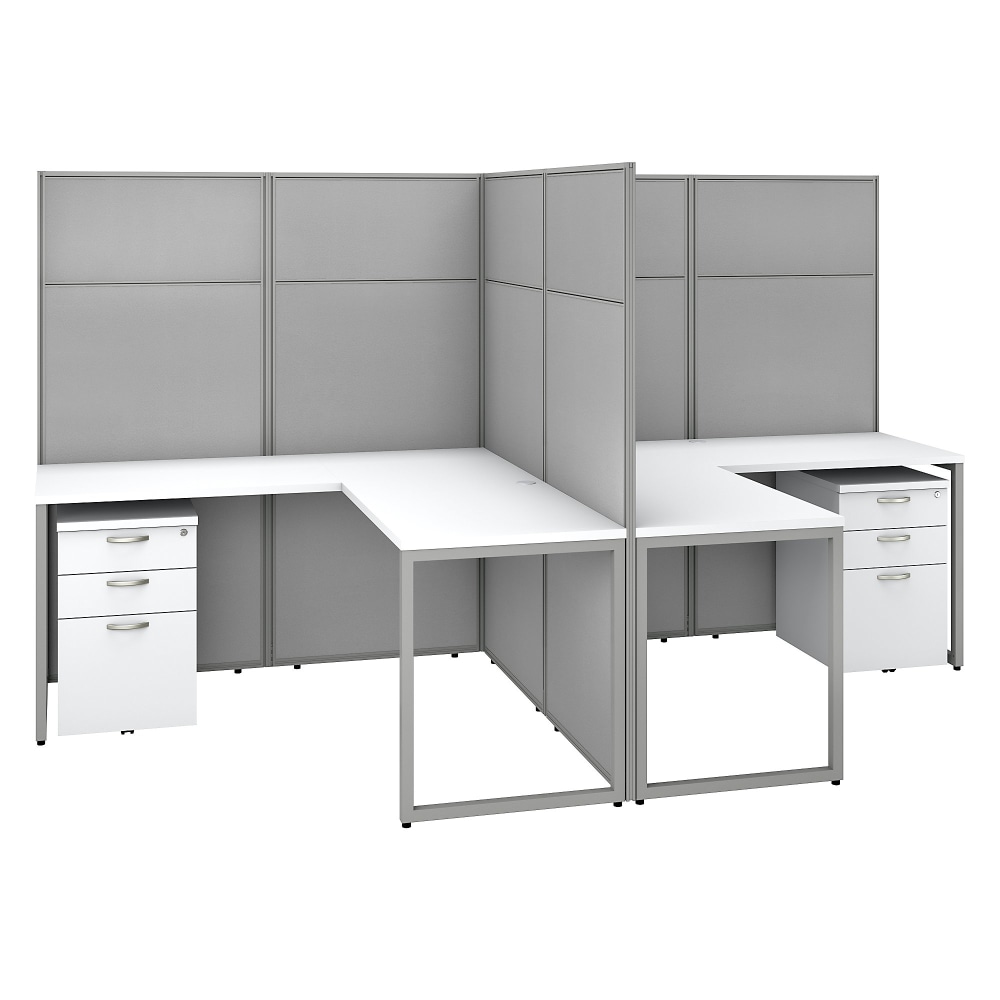 Bush Business Furniture Easy Office 60"W 2-Person L-Shaped