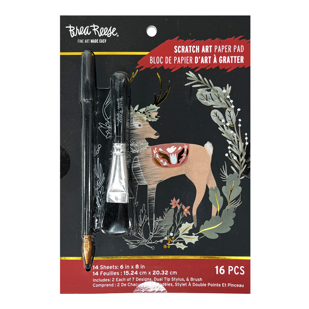 Brea Reese Scratch Art Pad, 6" x 8",