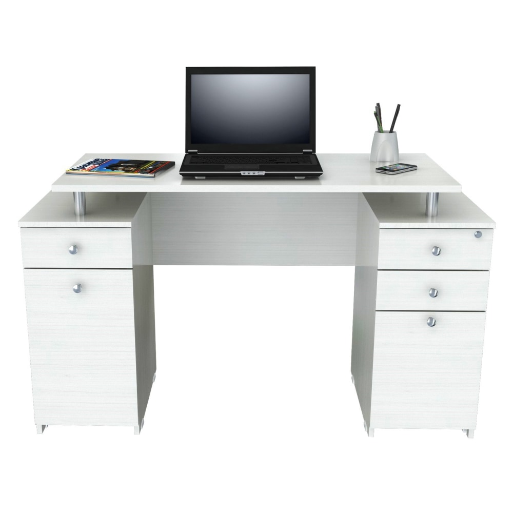 Inval Laura 50"W Standard Computer Desk, Washed Oak