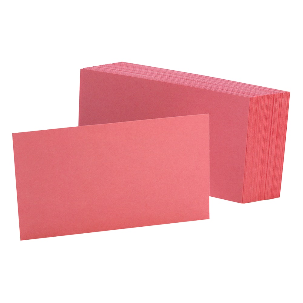 Oxford® Color Index Cards, Unruled, 3" x 5",