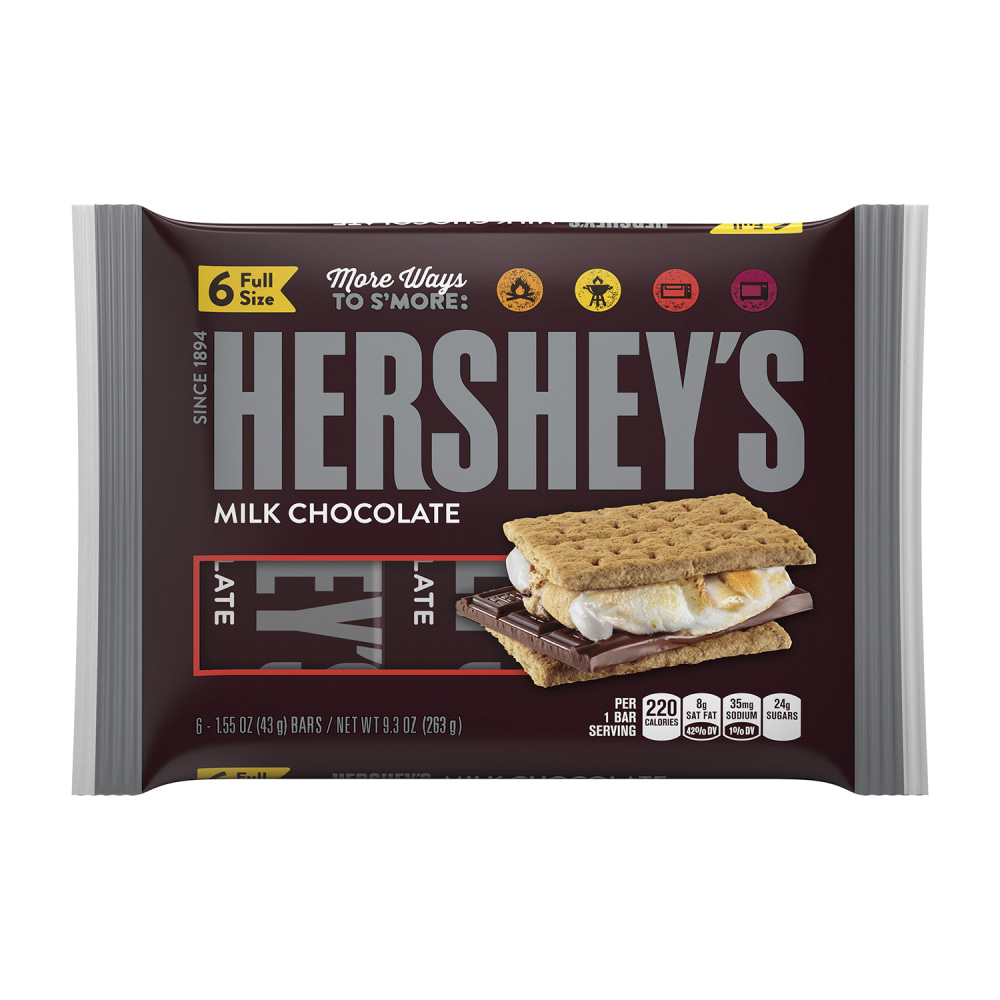 Hershey&#x27;s® Milk Chocolate Bars, 1.55 Oz, 6 Bars