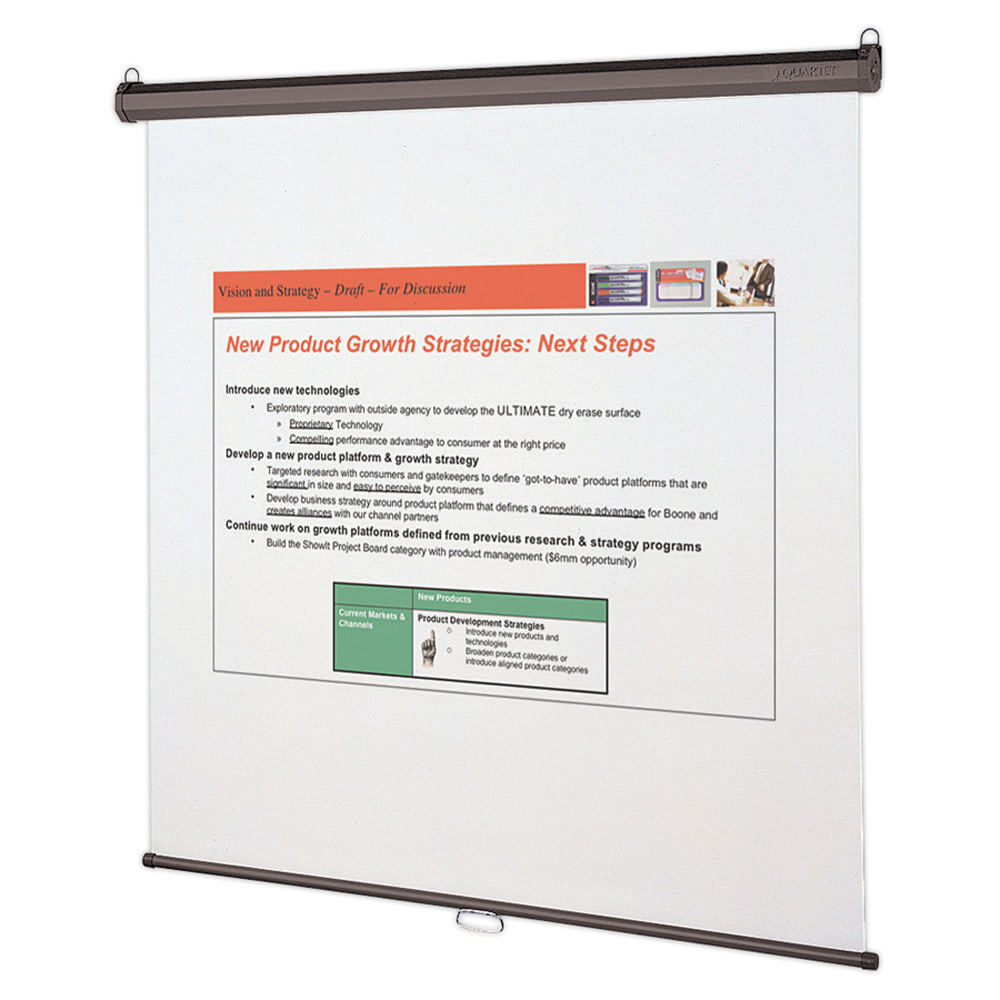 Quartet® Wall Or Ceiling Projection Screen, 70" x