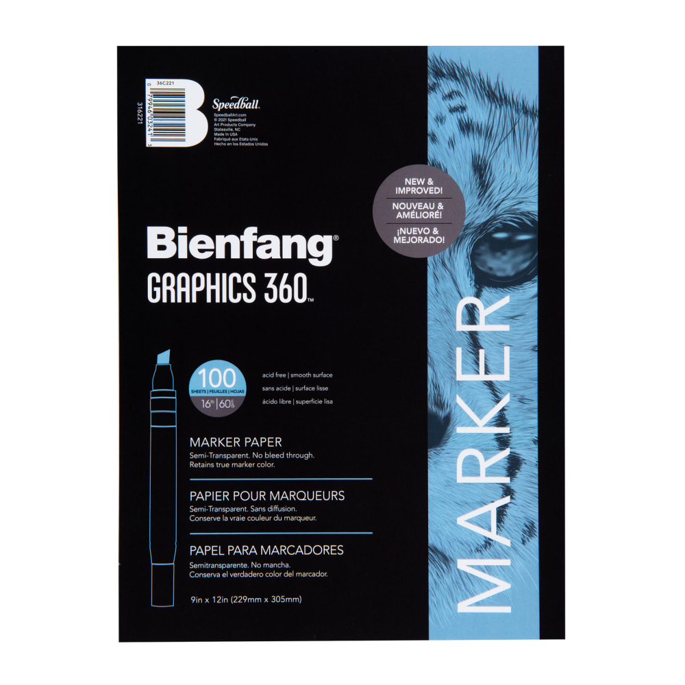 Bienfang Marker Pad, 9" x 12", White, Pad