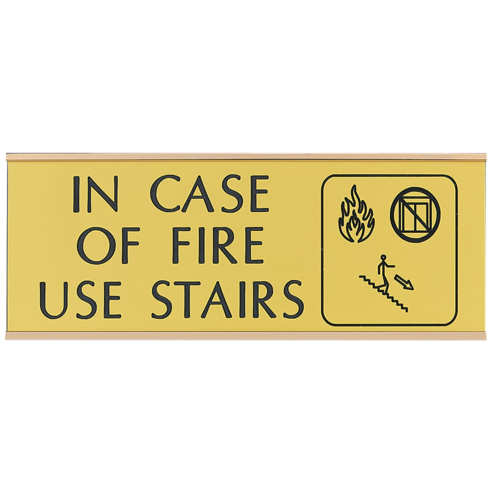 Custom Engraved Plastic Wall Signs With Slide-in Metal