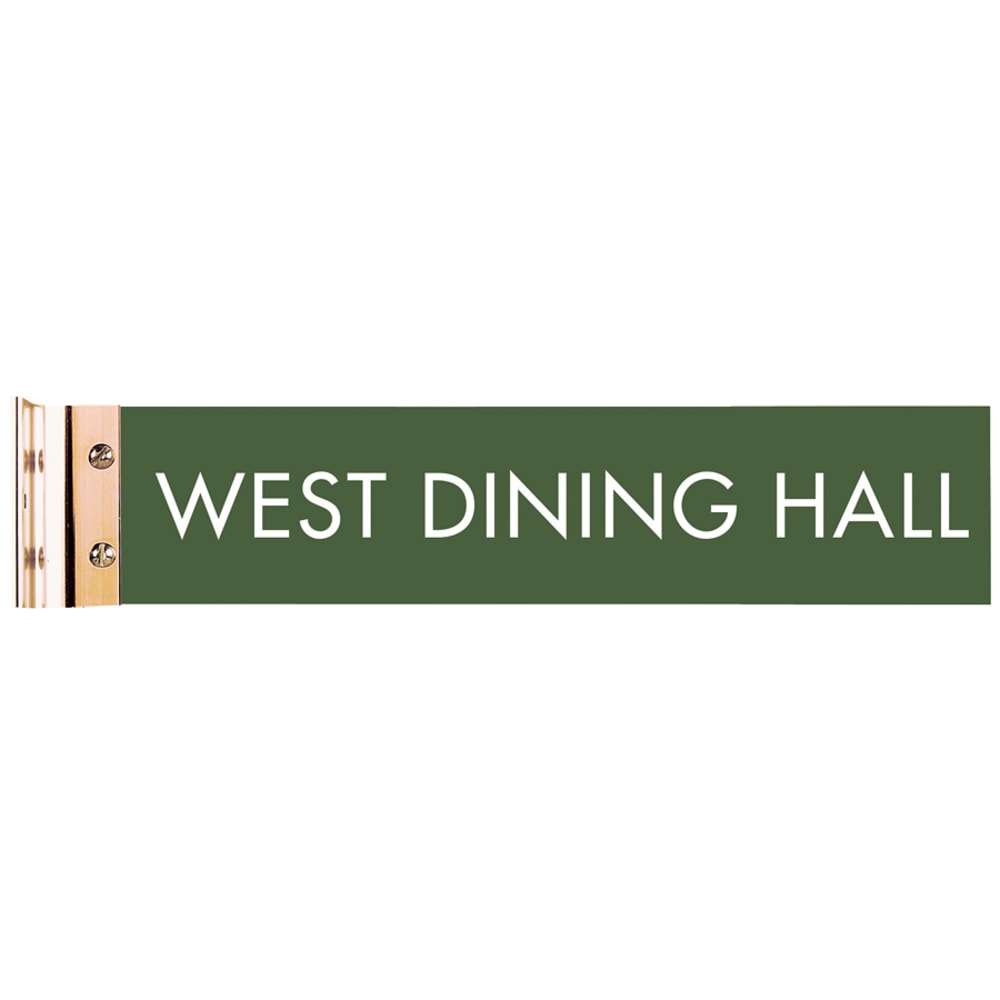 Custom Engraved Plastic Extended Wall Sign With Holder,