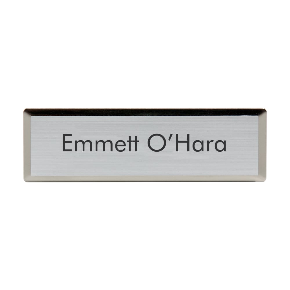Custom Engraved Metal Rectangle Name Badge/Tag, 3/4" x