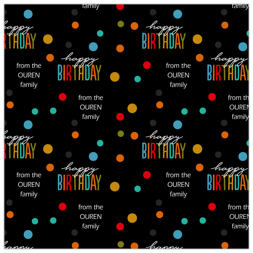 Custom Full-Color Gloss Finish Wrapping Paper, Standard Roll,