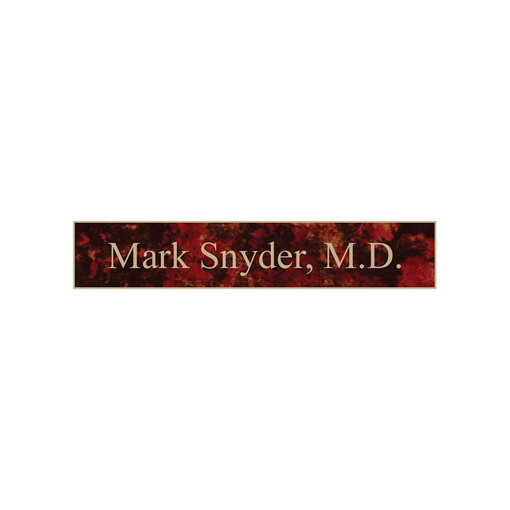 Custom Plastic Engraved Wall Sign, 1" x 6"