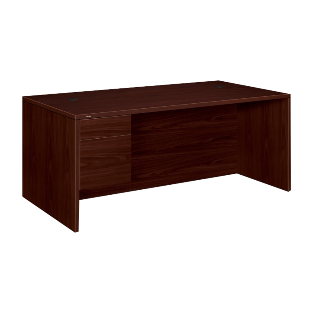 HON® 10500 72"W Single-Pedestal Computer Desk With Pedestal
